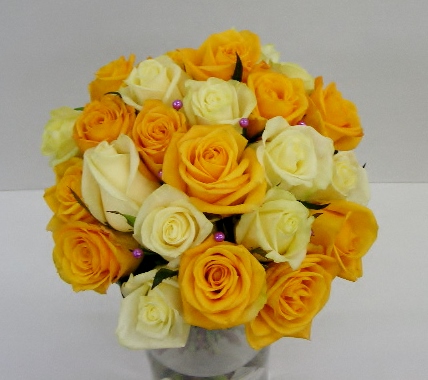 compact style yellow roses