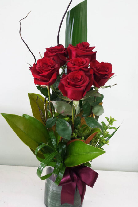 Valentines Glass Rose Dish