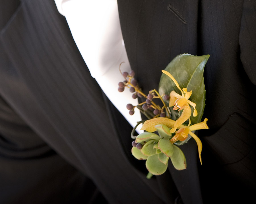 succulent-and-orchid-buttonhole