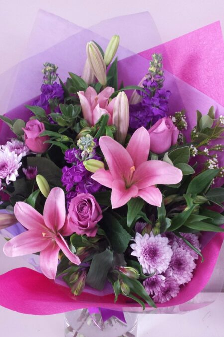 Pink purple passion bouquet